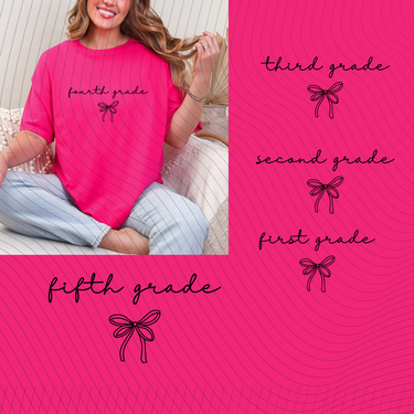 Dainty Coquette Grade Level T-Shirt *Back to School Sale*